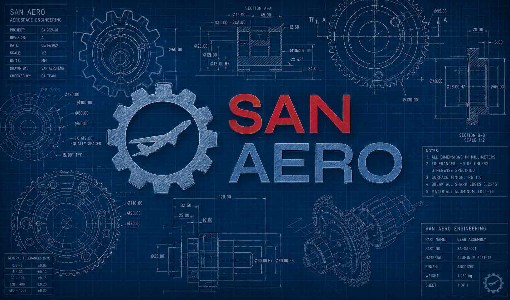 San Aero brand guidelines: colour and typography system
