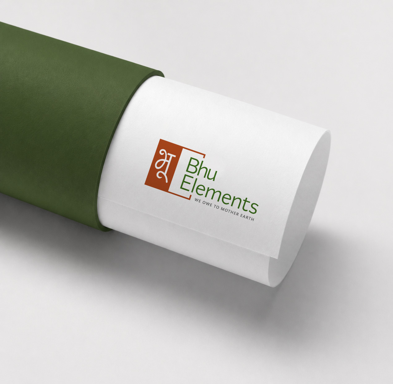 Bhu Elements logo design printed on cup by First Branding Agency