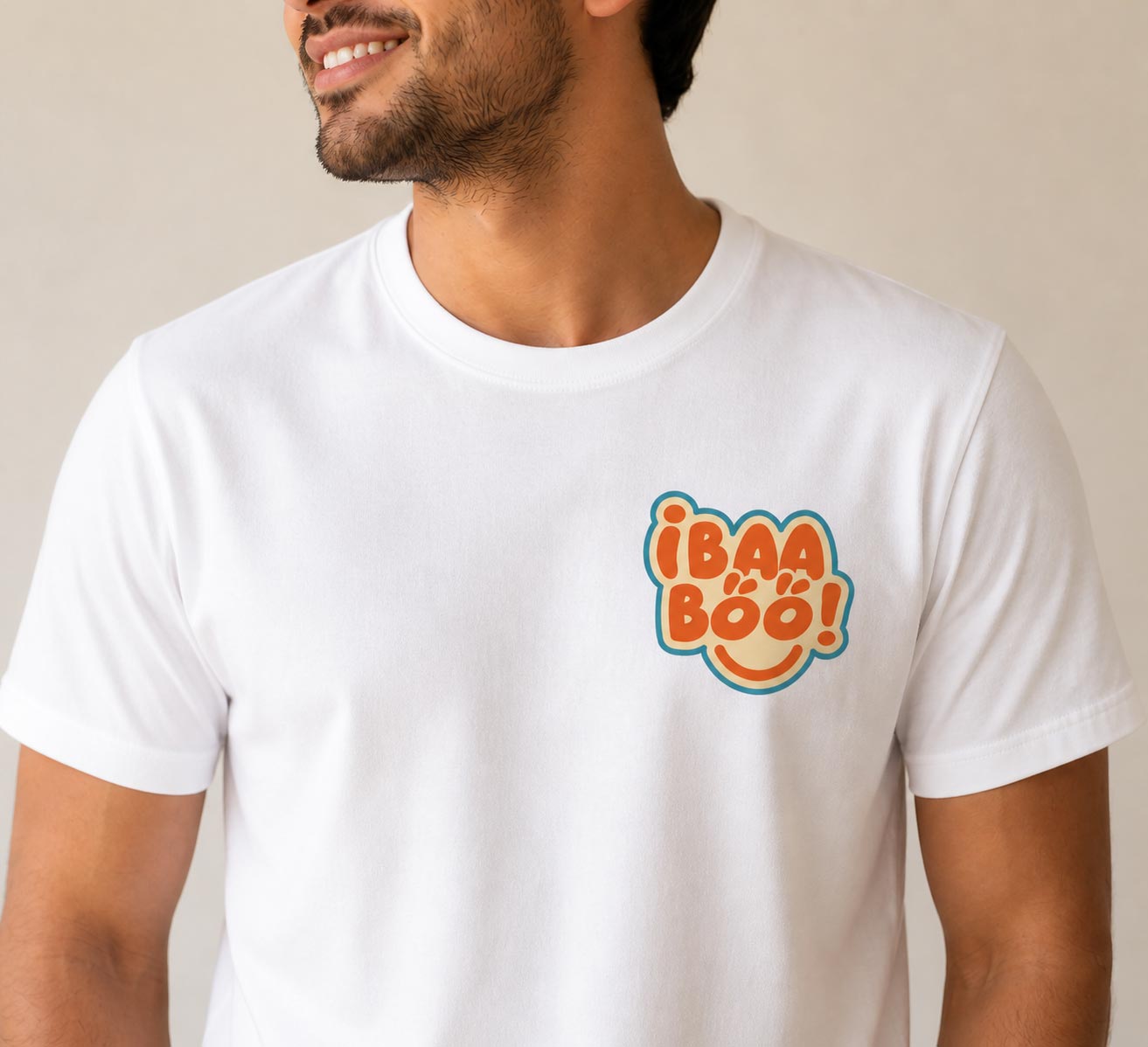 Ibaa-boo branded t-shirt merchandise design by First Branding Agency